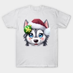 Cute Husky Drawing T-Shirt